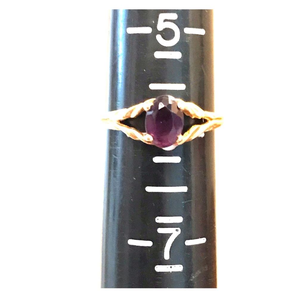 14k Gold Amythest Hubertus Von Skal Size 6 Ring